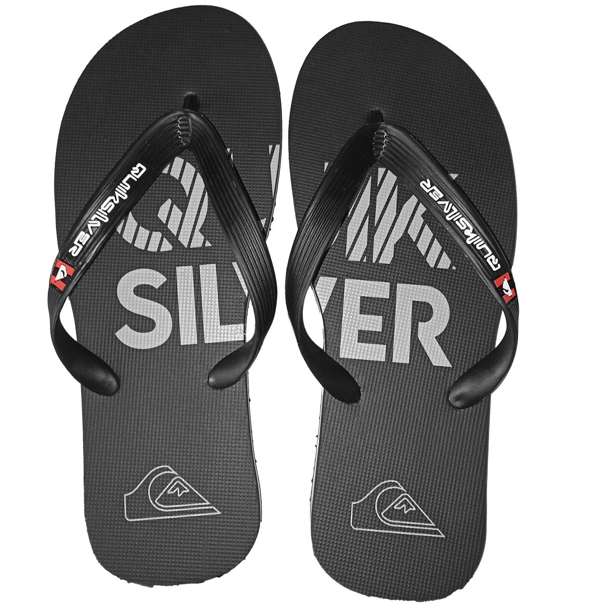 Chinelo Quiksilver Molokai Silver Transfer Preto