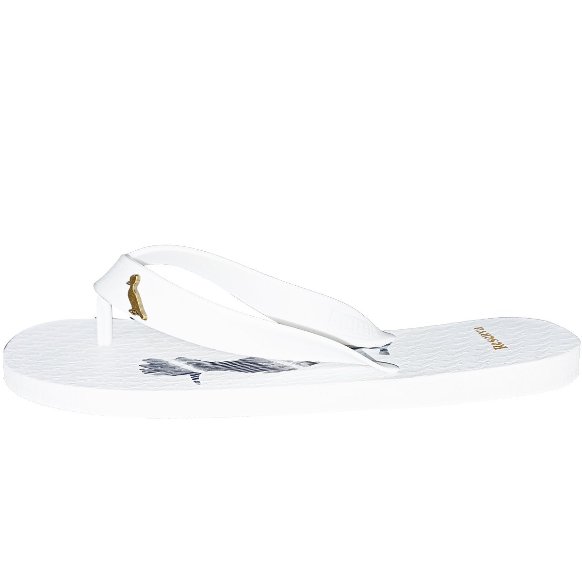 Chinelo Reserva Pica Pau Distortion Lines Original Branco Branco 3