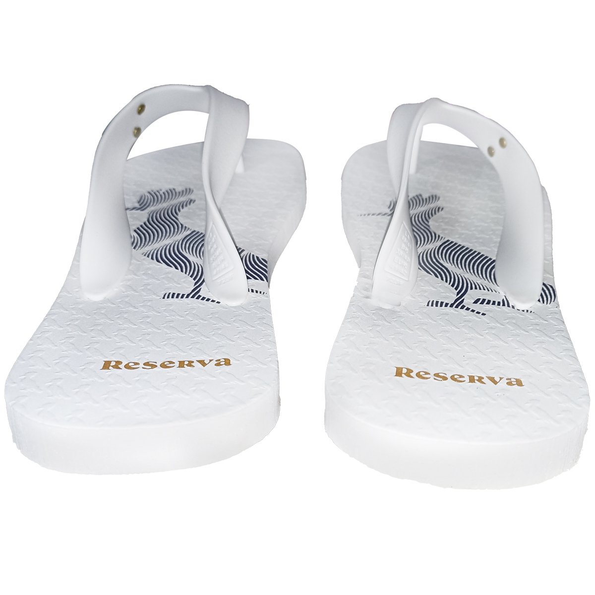 Chinelo Reserva Pica Pau Distortion Lines Original Branco Branco 4