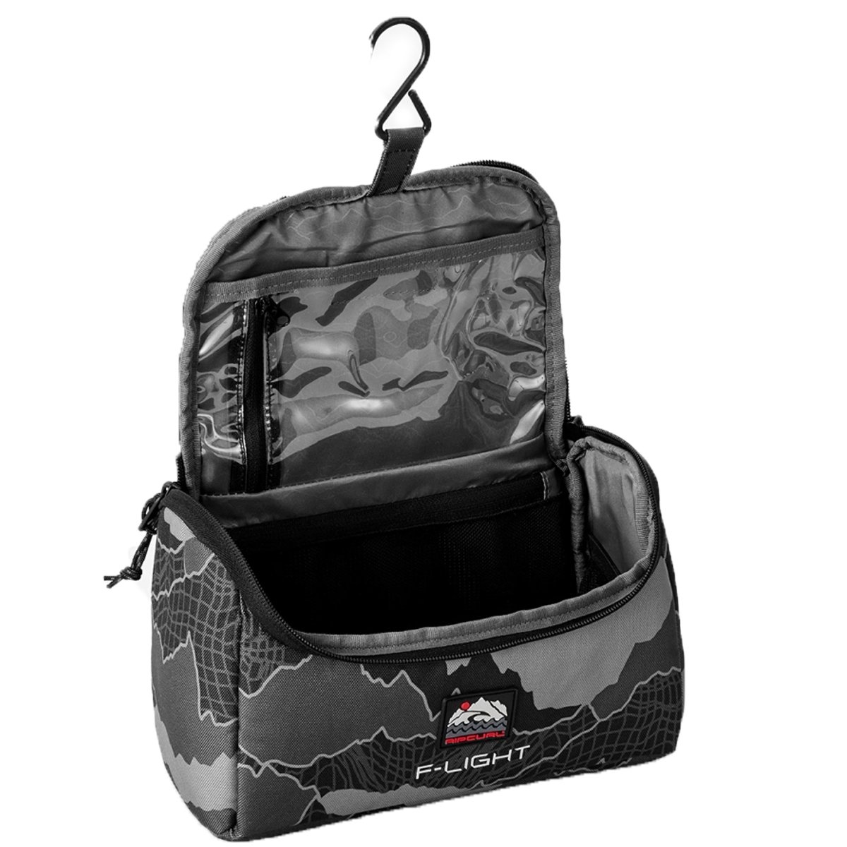 Necessaire Rip Curl F-Light Toiletry Black Grey Preto/Cinza 4