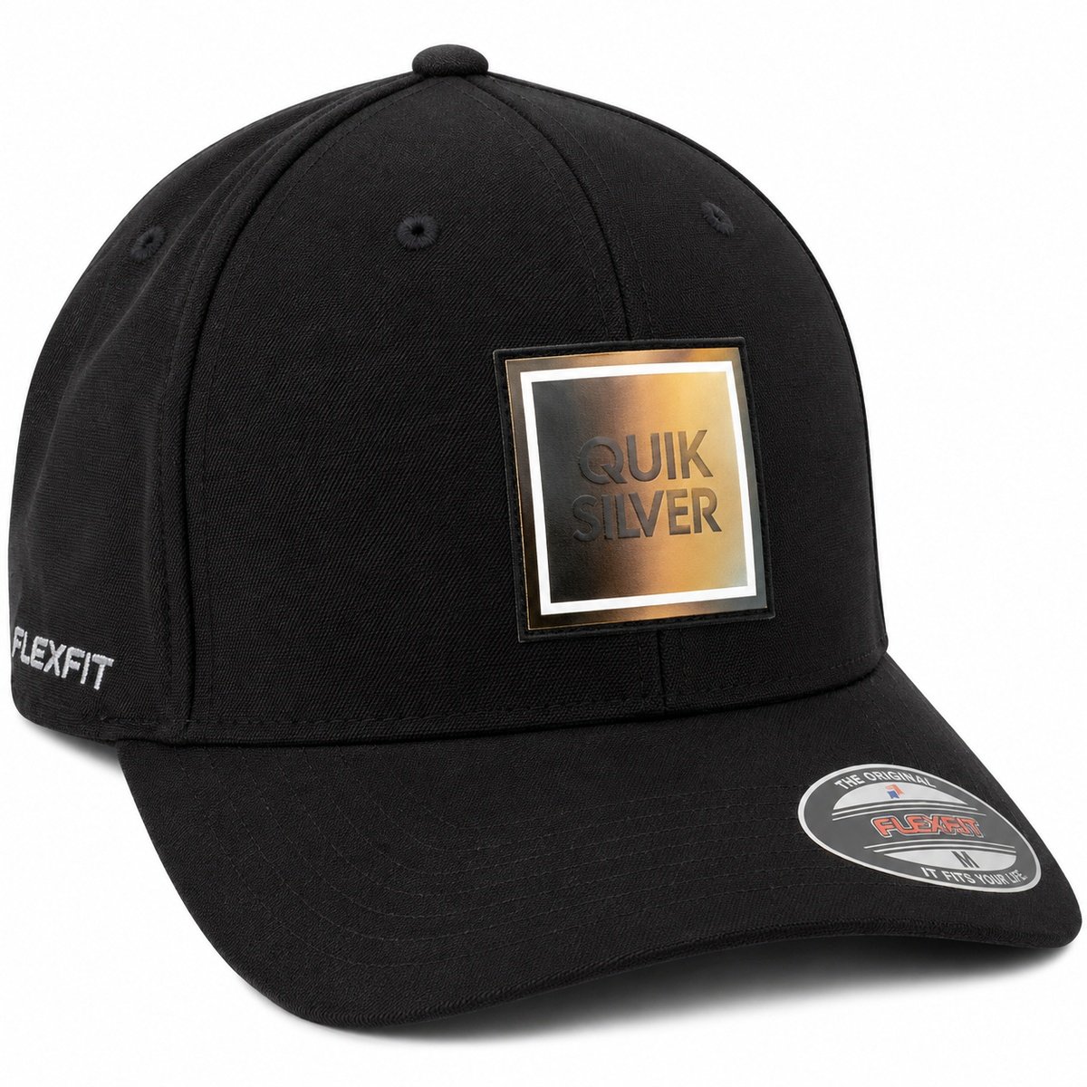 Boné Quiksilver Hologram Square Logo Preto – Design Futurista, Atitude Urbana e Estilo Exclusivo Preto 3