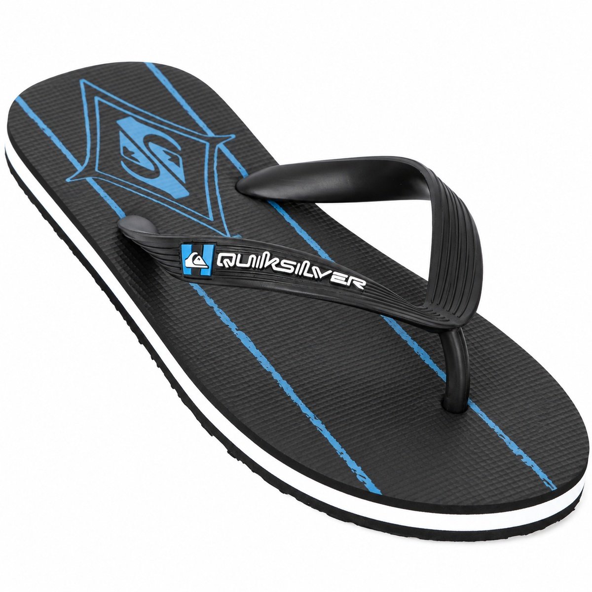 Chinelo Quiksilver Molokai Swell Squad Preto – Estilo, Conforto e DNA Surfwear Preto 2