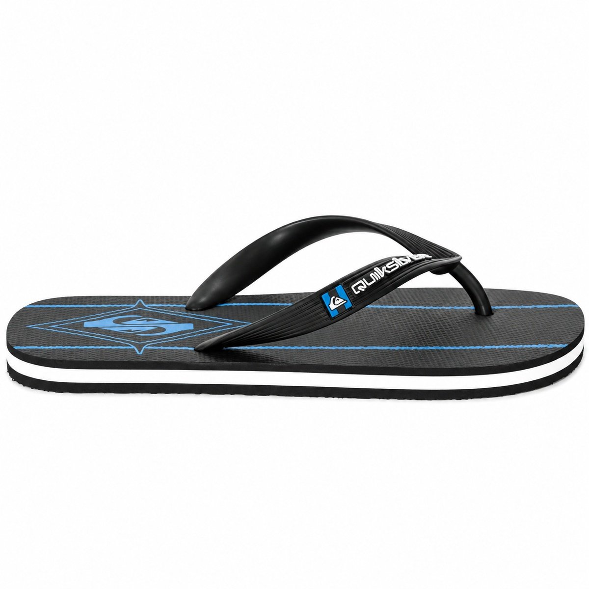Chinelo Quiksilver Molokai Swell Squad Preto – Estilo, Conforto e DNA Surfwear Preto 3