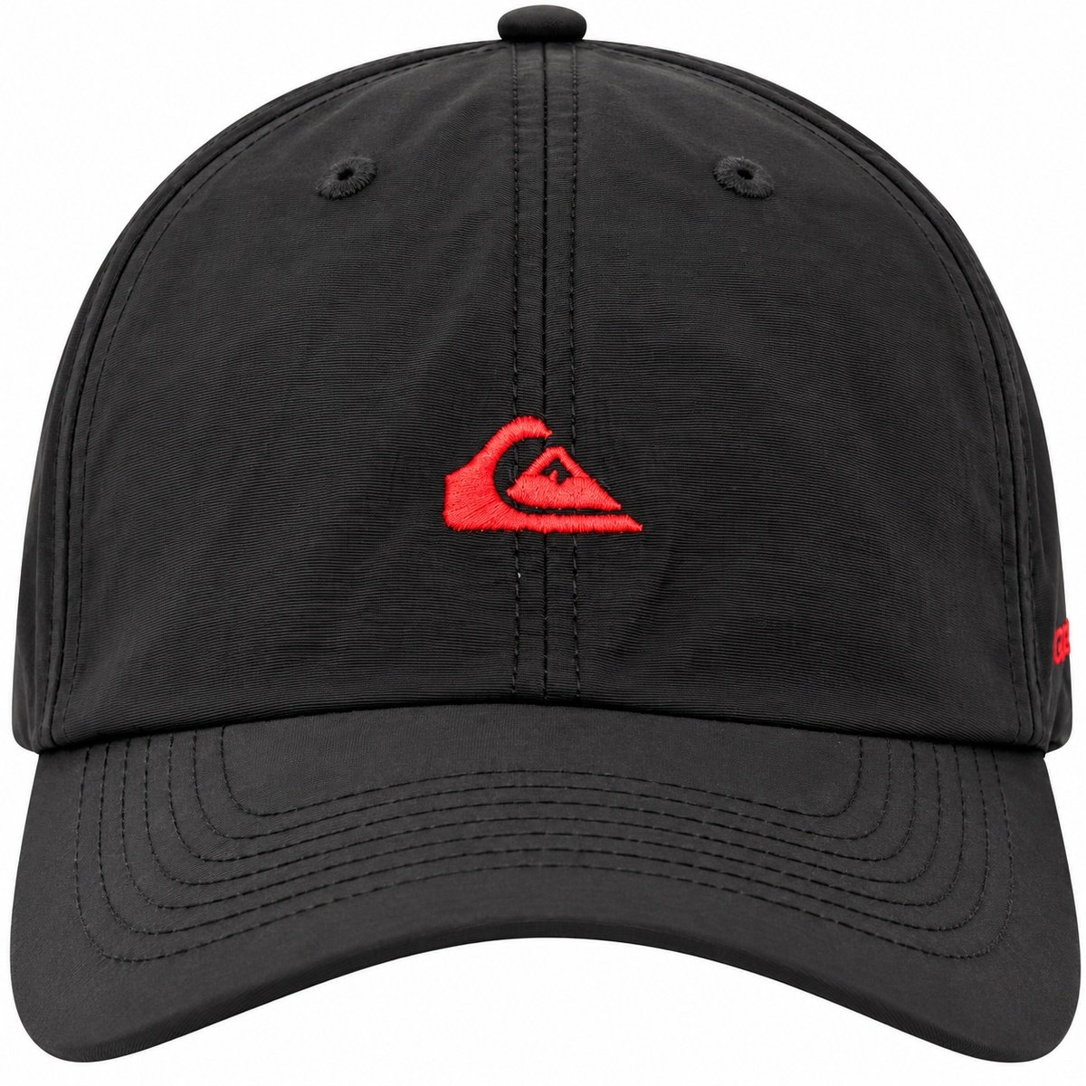 Boné Quiksilver Side Basic Preto com Logo Vermelho – Estilo Urbano, Conforto e Proteção Preto 2