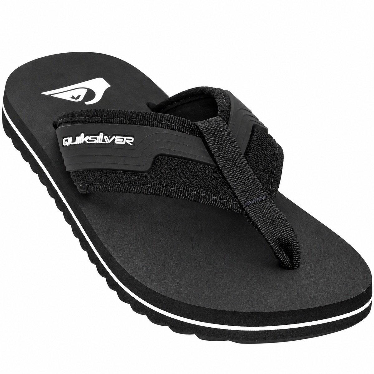 Chinelo Quiksilver Layback Armor Preto com Branco – Conforto, Durabilidade e Estilo Surfwear Preto 2