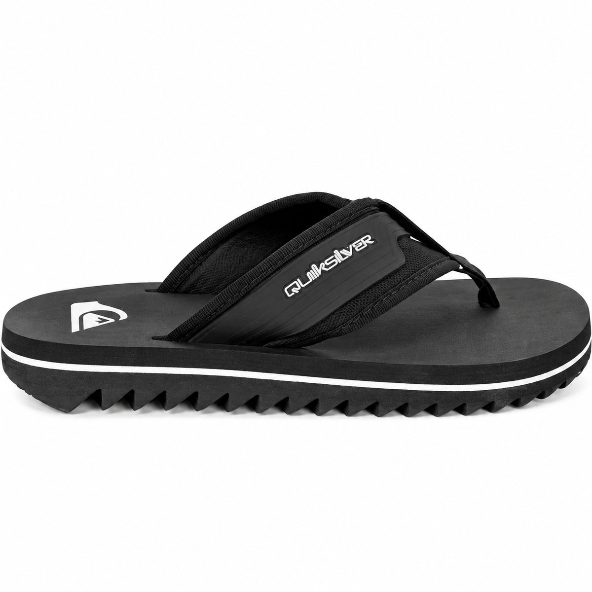 Chinelo Quiksilver Layback Armor Preto com Branco – Conforto, Durabilidade e Estilo Surfwear Preto 3
