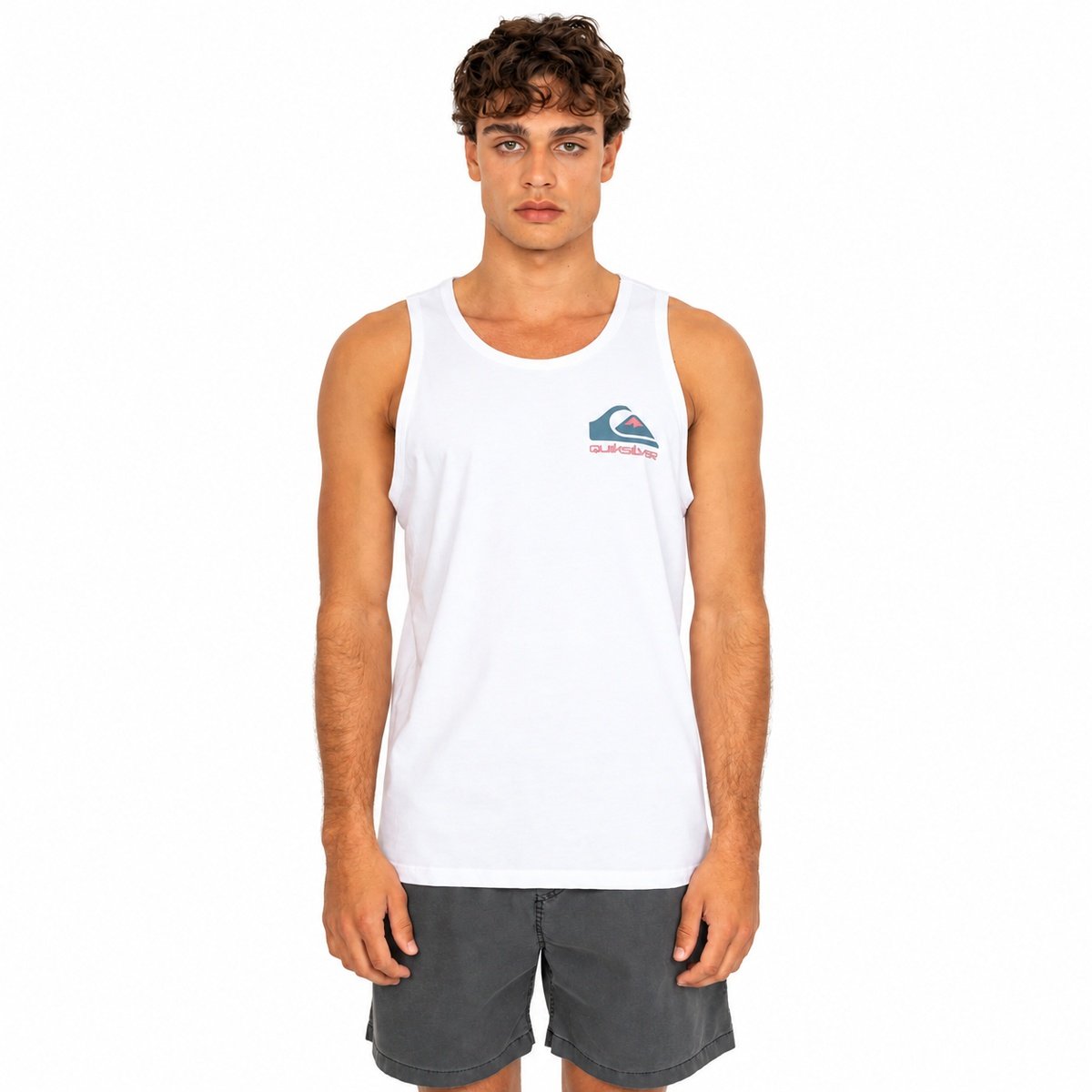 Regata Quiksilver Omni Logo Snow White – Estilo Autêntico, Frescor e DNA Surfwear Branco 3