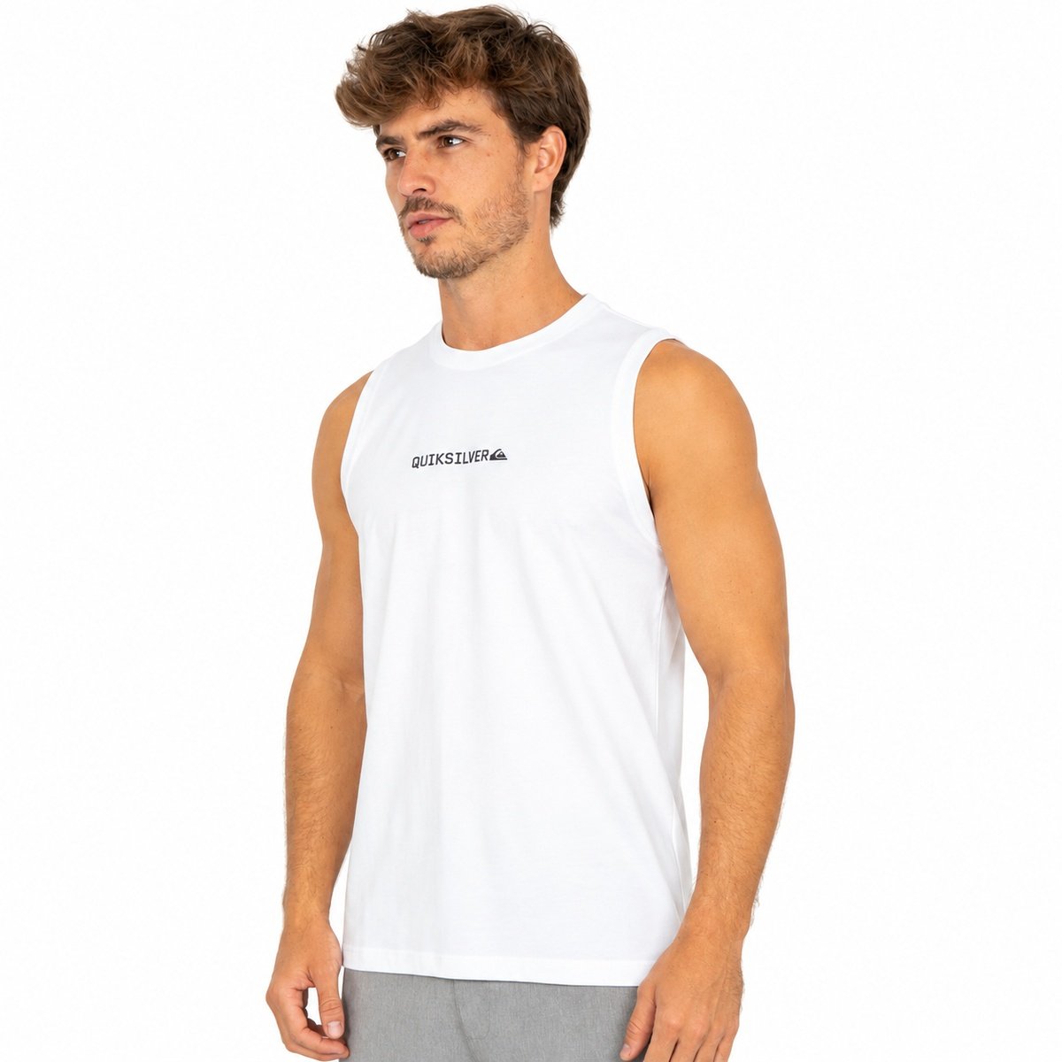 Regata Quiksilver Clicker Snow White – Conforto, Frescor e Estilo Surfwear Branco 4