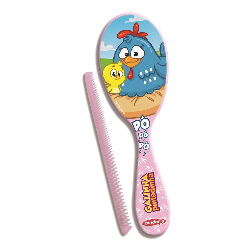 Escova Cabelo + Pente Infantil Condor ÚNICO 6