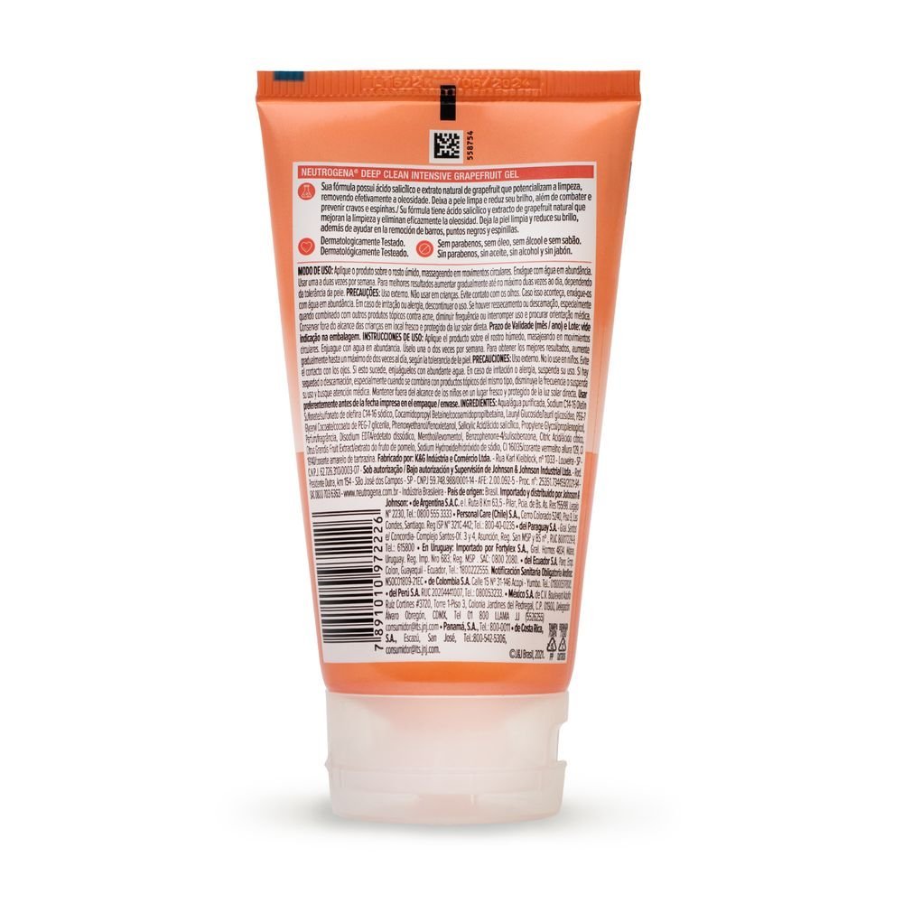 Sabonete Facial NEUTROGENA Deep Clean Gel Grapefruit 150g 150ml 4