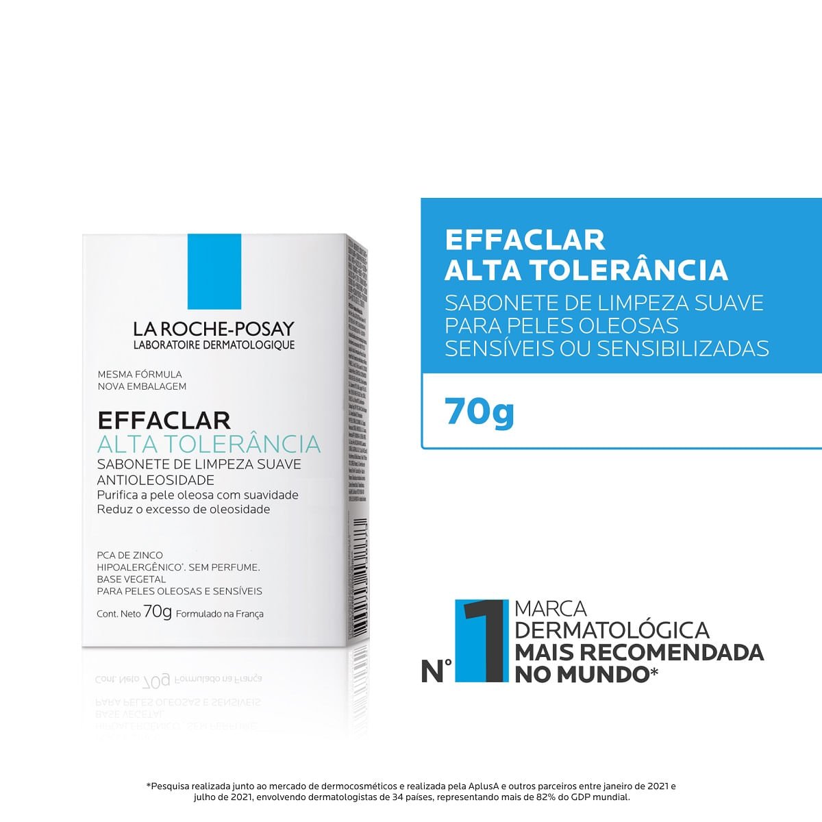 Sabonete de Limpeza La Roche Effaclar Alta Tolerância 70g 70g 3