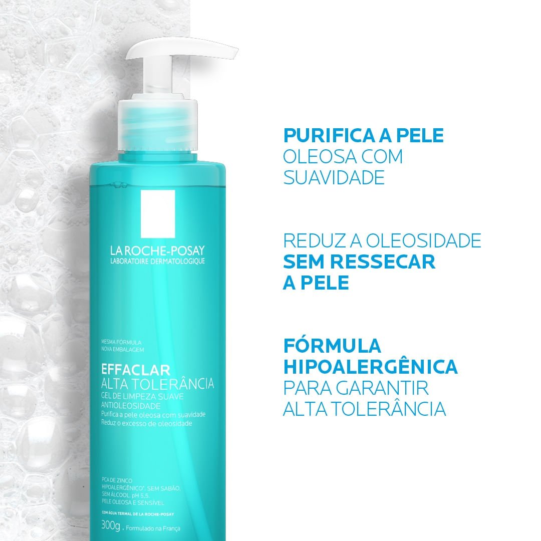Effaclar Gel de Limpeza Alta Tolerância La Roche-Posay 300g 300g 3