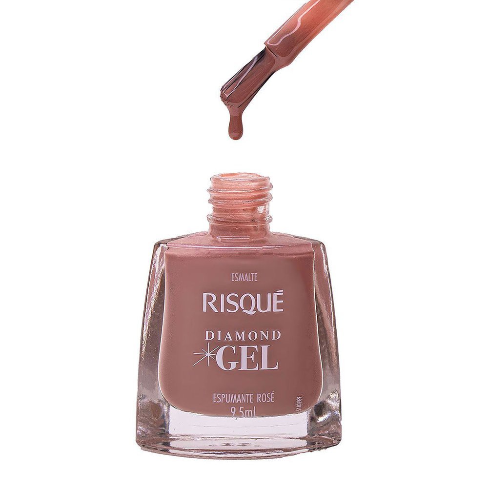 Esmalte Risqué Diamond Gel Espumante Rosé 9,5ml Espumante Rosé 5
