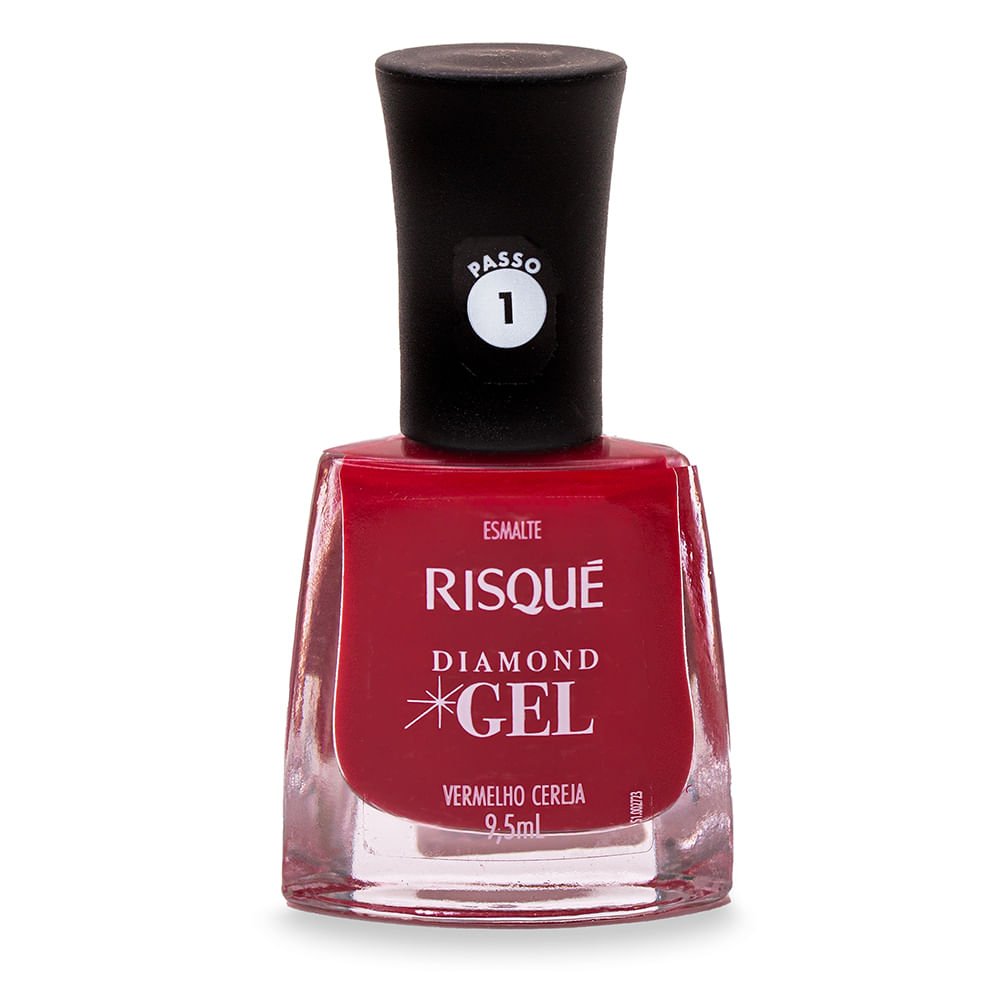 Esmalte Risqué Diamond Gel Vermelho Cereja 9,5ml