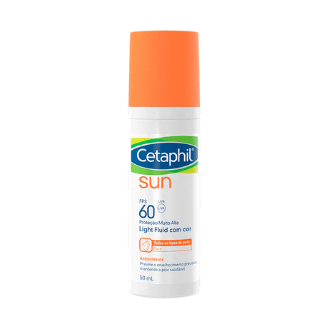 Protetor Solar Cetaphil Sun Light Fluid com Cor FPS60 50ml 50ml 1