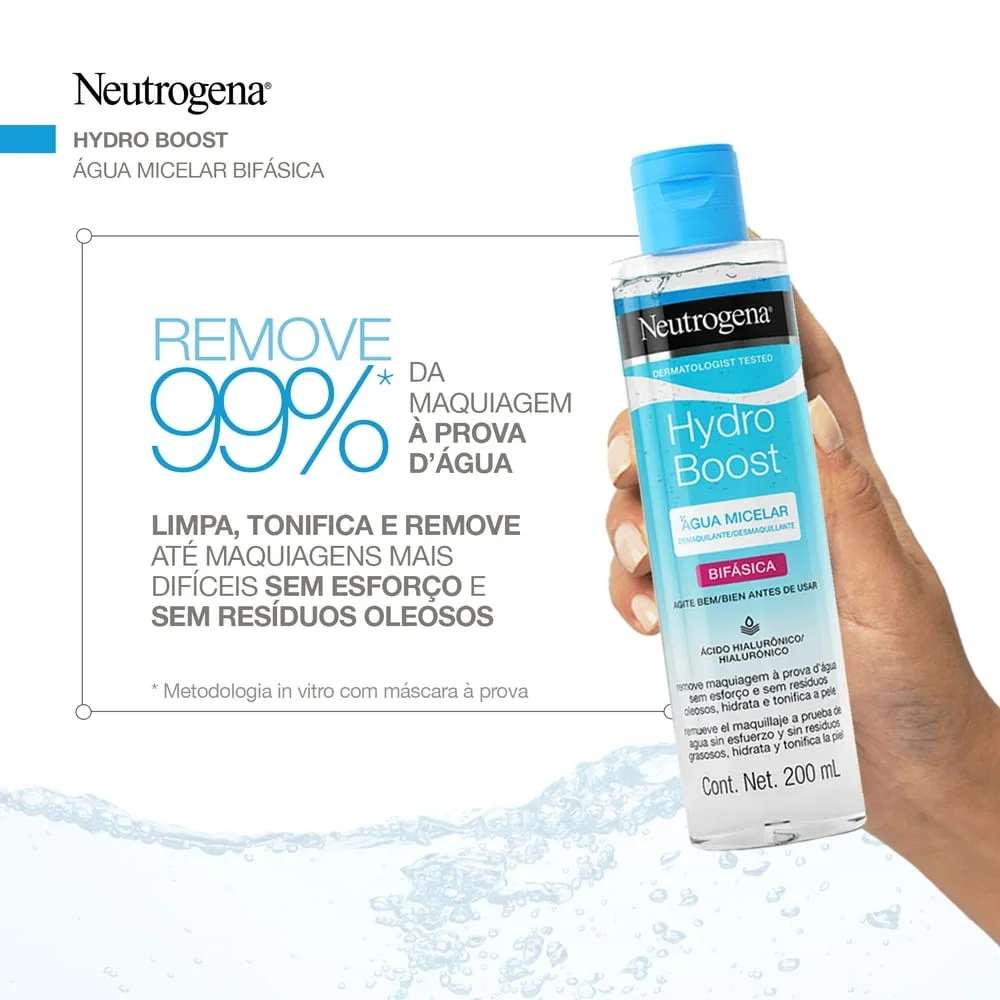 Água Micelar Neutrogena Hydro Boost Bifásico 200ml 200ml 5