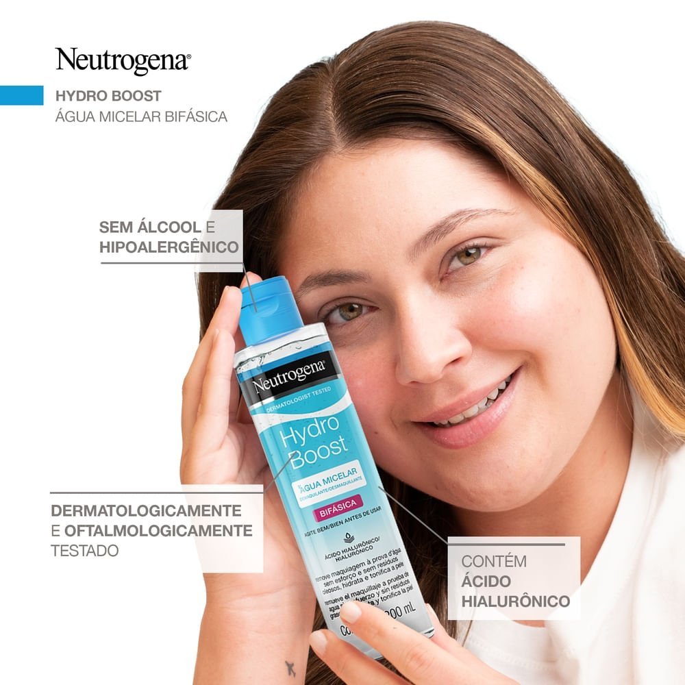Água Micelar Neutrogena Hydro Boost Bifásico 200ml 200ml 6