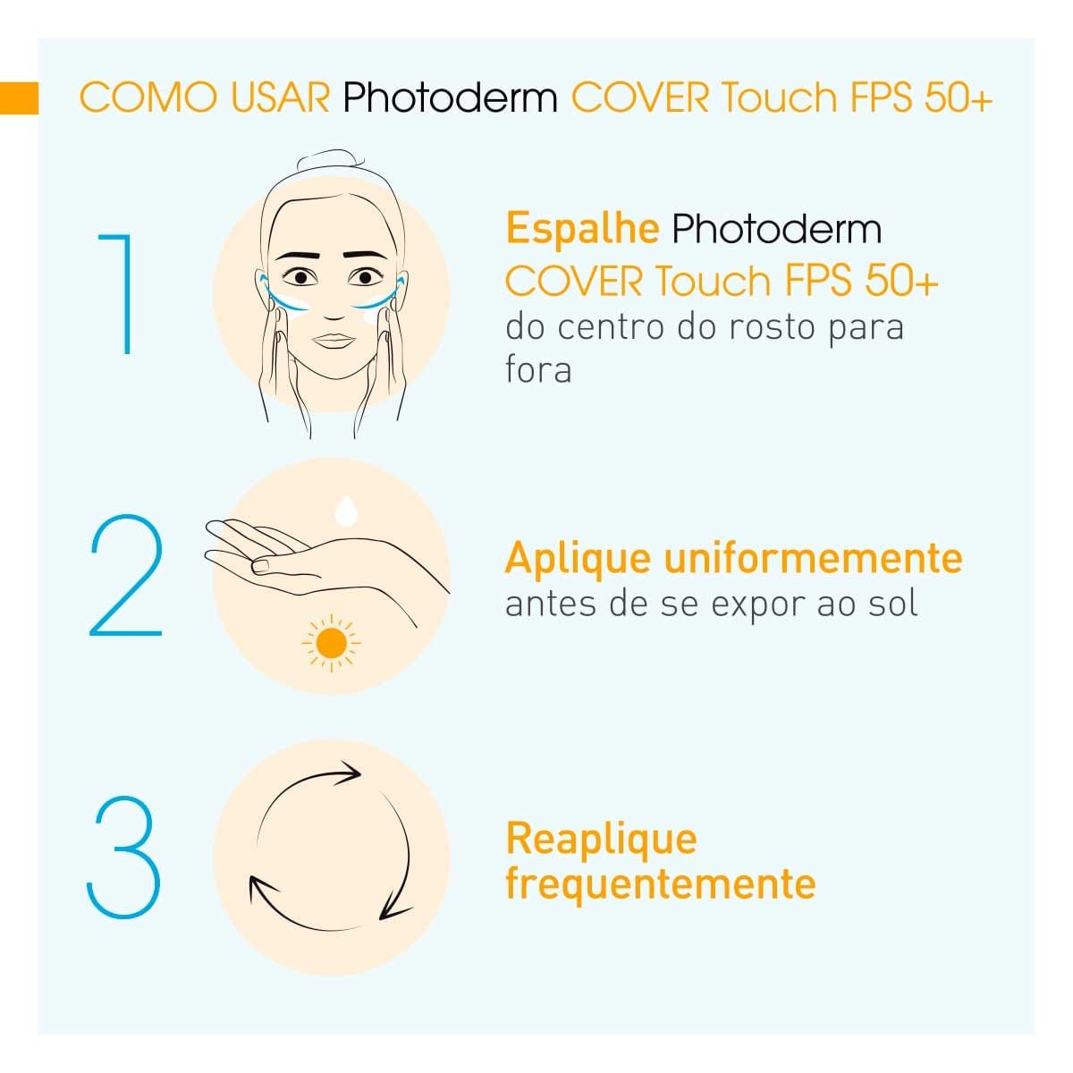 Protetor Solar Facial Bioderma Photoderm Cover Touch Cor Dourado FPS50 40g Dourado 2