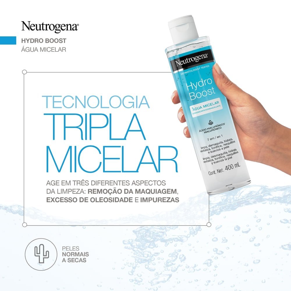 Água Micelar Neutrogena Hydro Boost 400ml 400ml 5