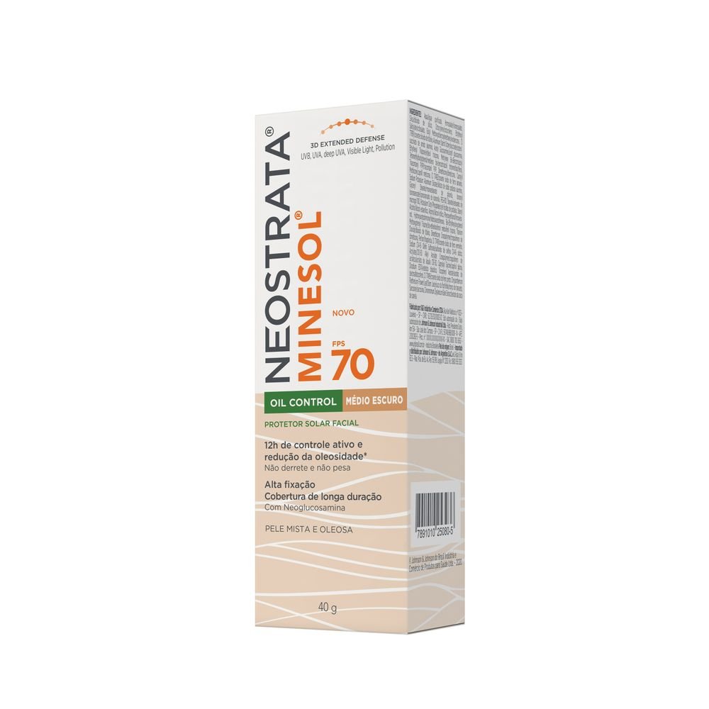 Protetor Solar Facial NeoStrata Minesol Oil Control Cor Escuro Fps70 40g Bege 9