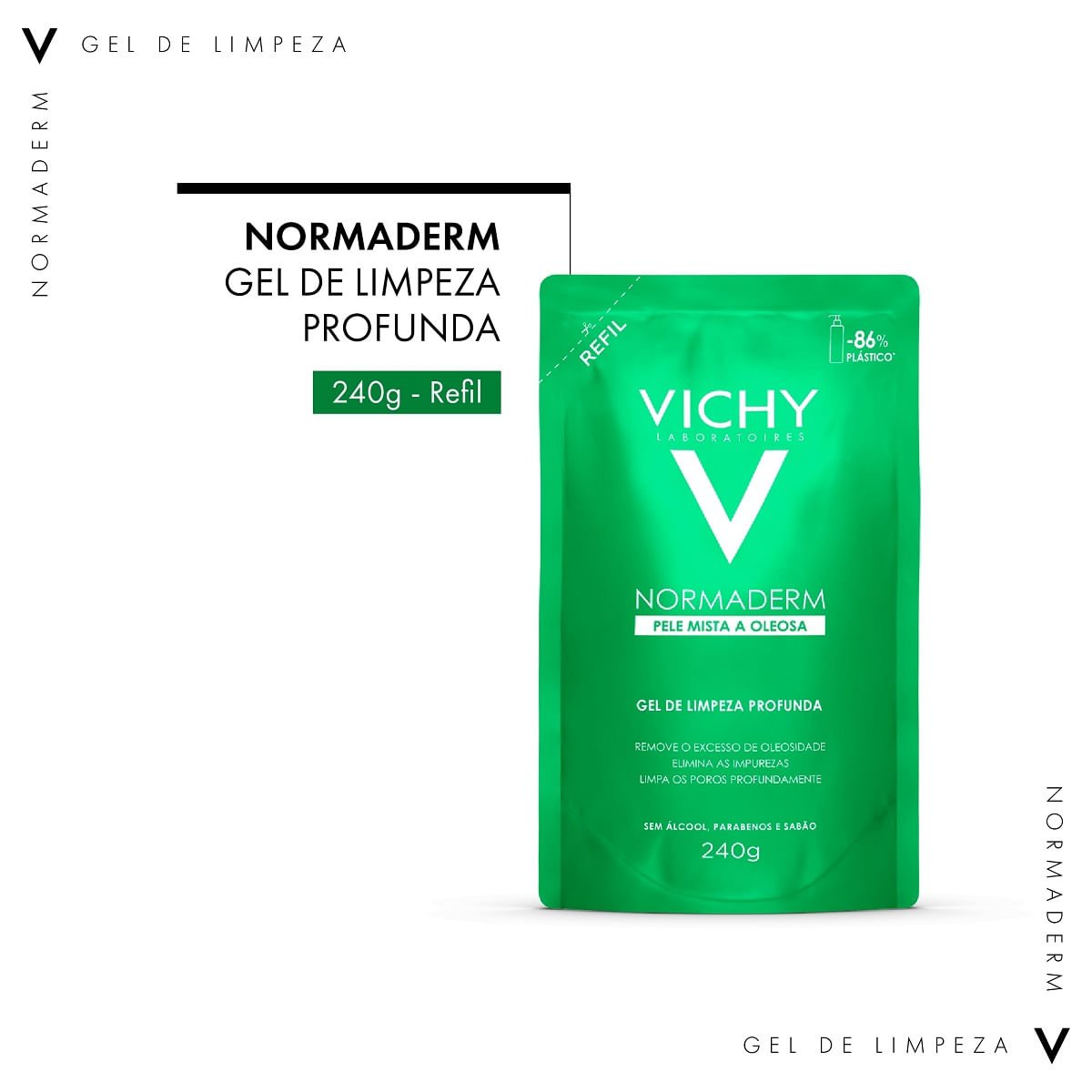 Refil Gel de Limpeza Profunda Vichy Normaderm 240g 240g 2