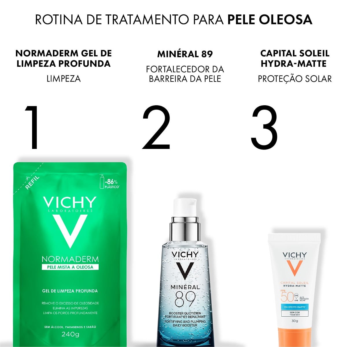 Refil Gel de Limpeza Profunda Vichy Normaderm 240g 240g 5