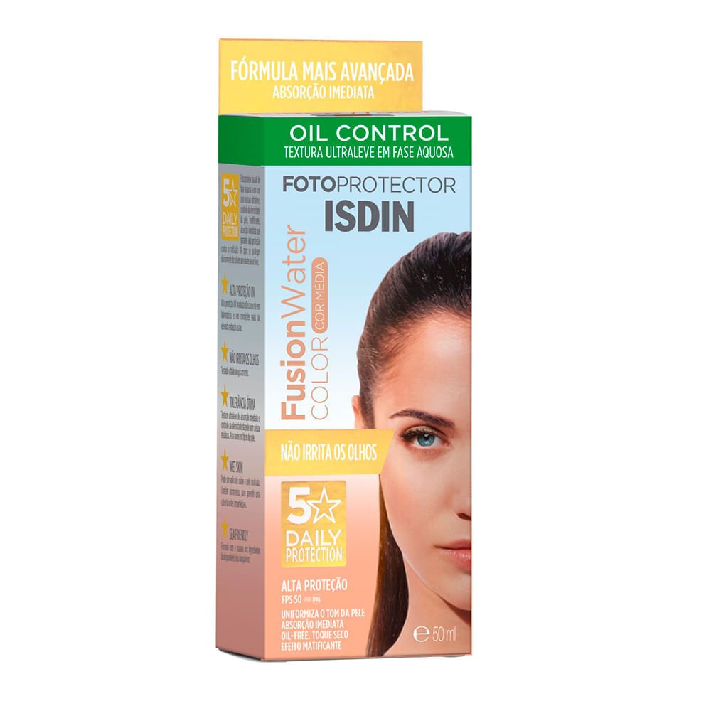 Protetor Solar Facial ISDIN Fusion Water Cor FPS50 -média Média 2