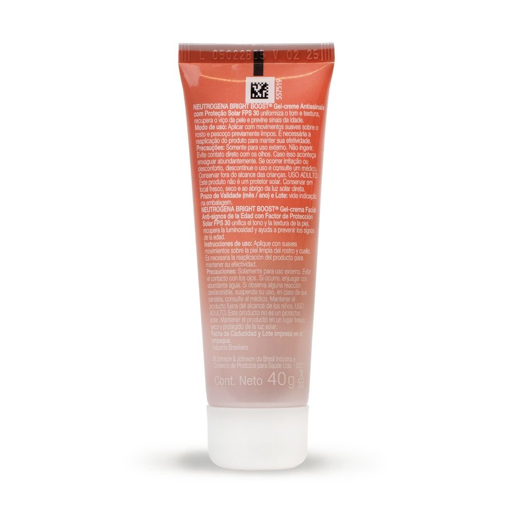 Gel Creme Facial Antissinais Neutrogena Bright Boost FPS30 40g 40g 4