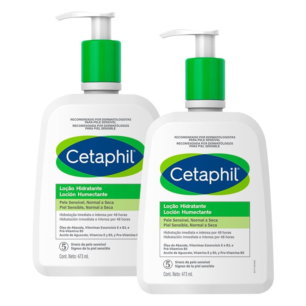 Kit 2 Cetaphil Loção Hidratante Pele Normal Seca 473ml cada ÚNICO 2