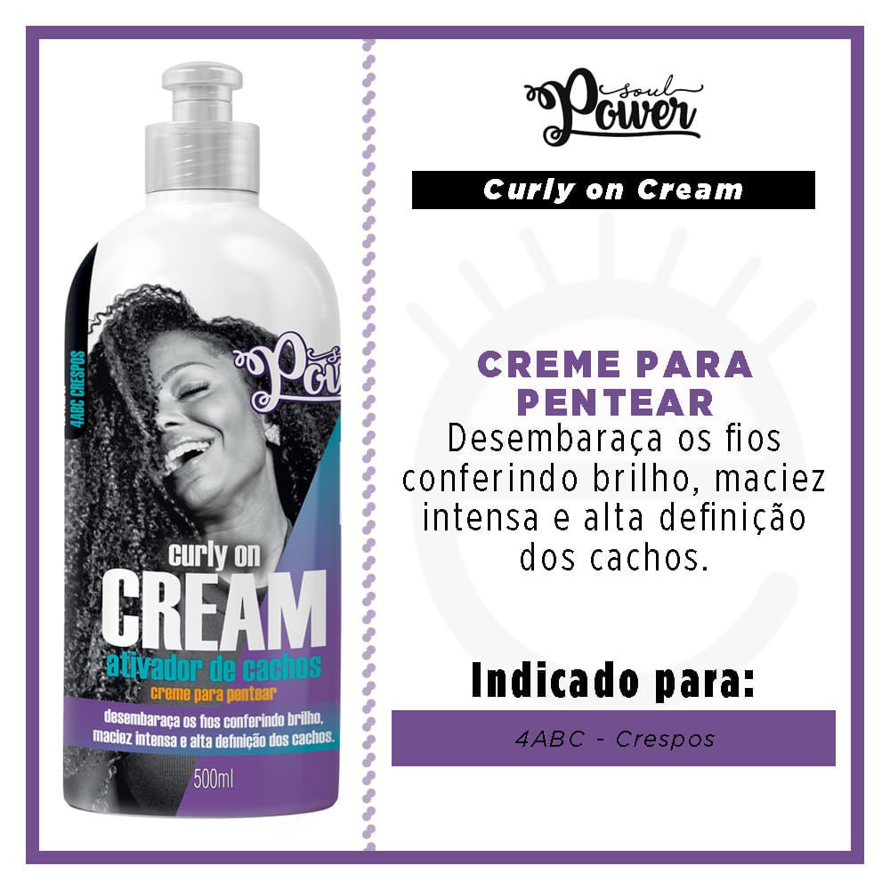 Creme Pentear Soul Power Curly On Cream 500ml 500ml 2