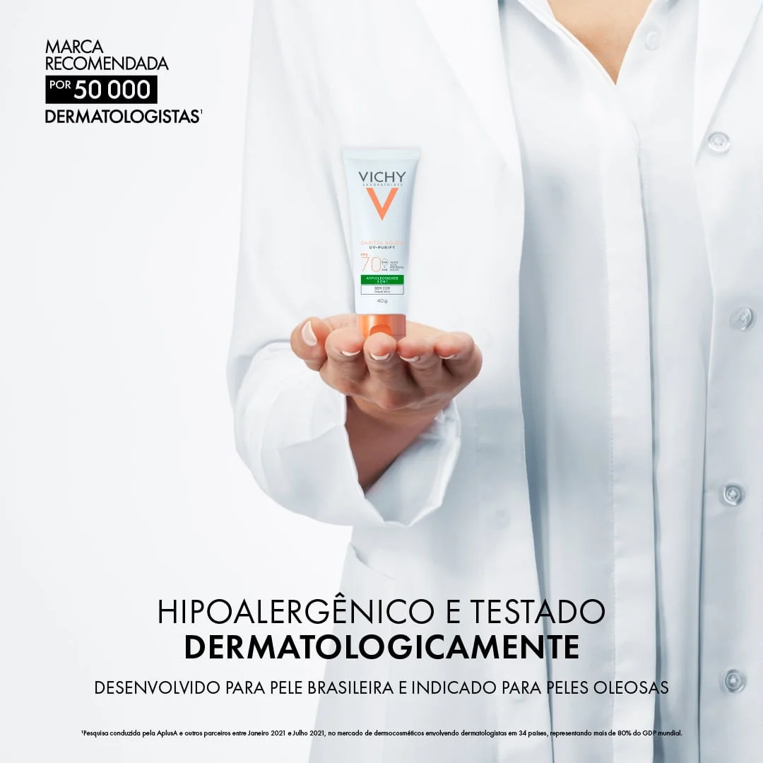 Protetor Solar Vichy Capital Soleil Purify Pele Clara FPS70 40g Pele Clara 4