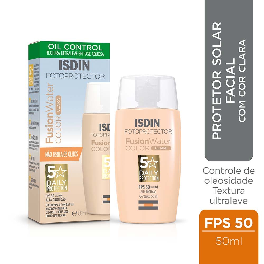 Protetor Solar Facial ISDIN Fusion Water Cor FPS50 -clara Clara 3