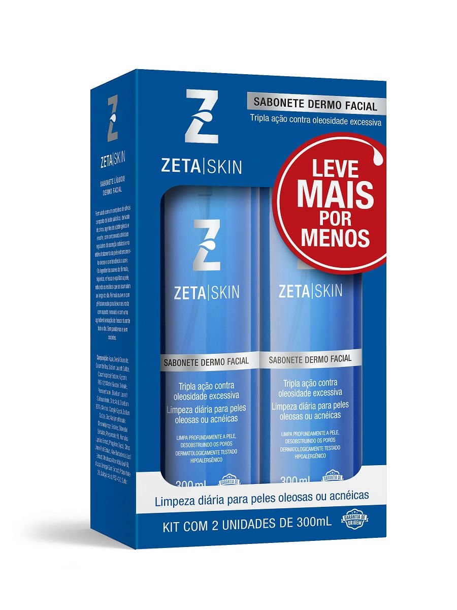 Líquido Facial Zeta Skin 2 Unidades de 300ml cada ÚNICO
