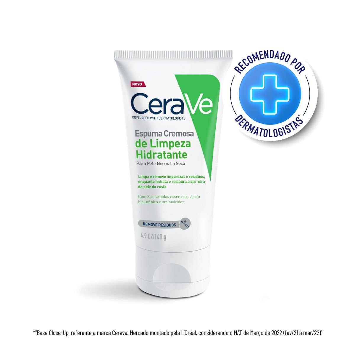 Cerave Espuma Limpeza Hidratante Cremosa 140g 140g 2