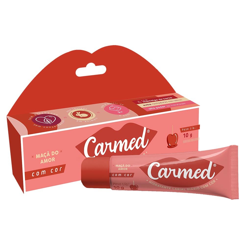Hidratante Labial Carmed Maçã do Amor Com Cor 10g Maçã do Amor 1