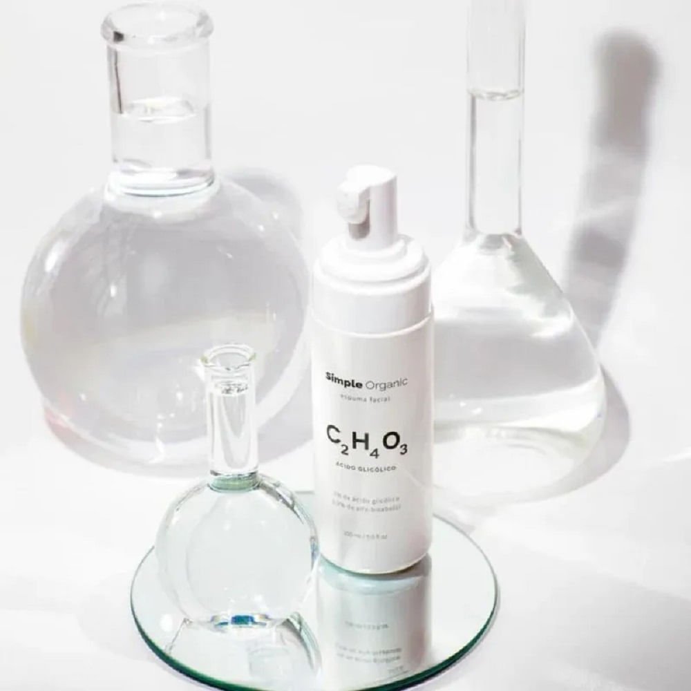 Espuma de Limpeza Facial Simple Organic Ácido Glicólico 150ml 150ml 4