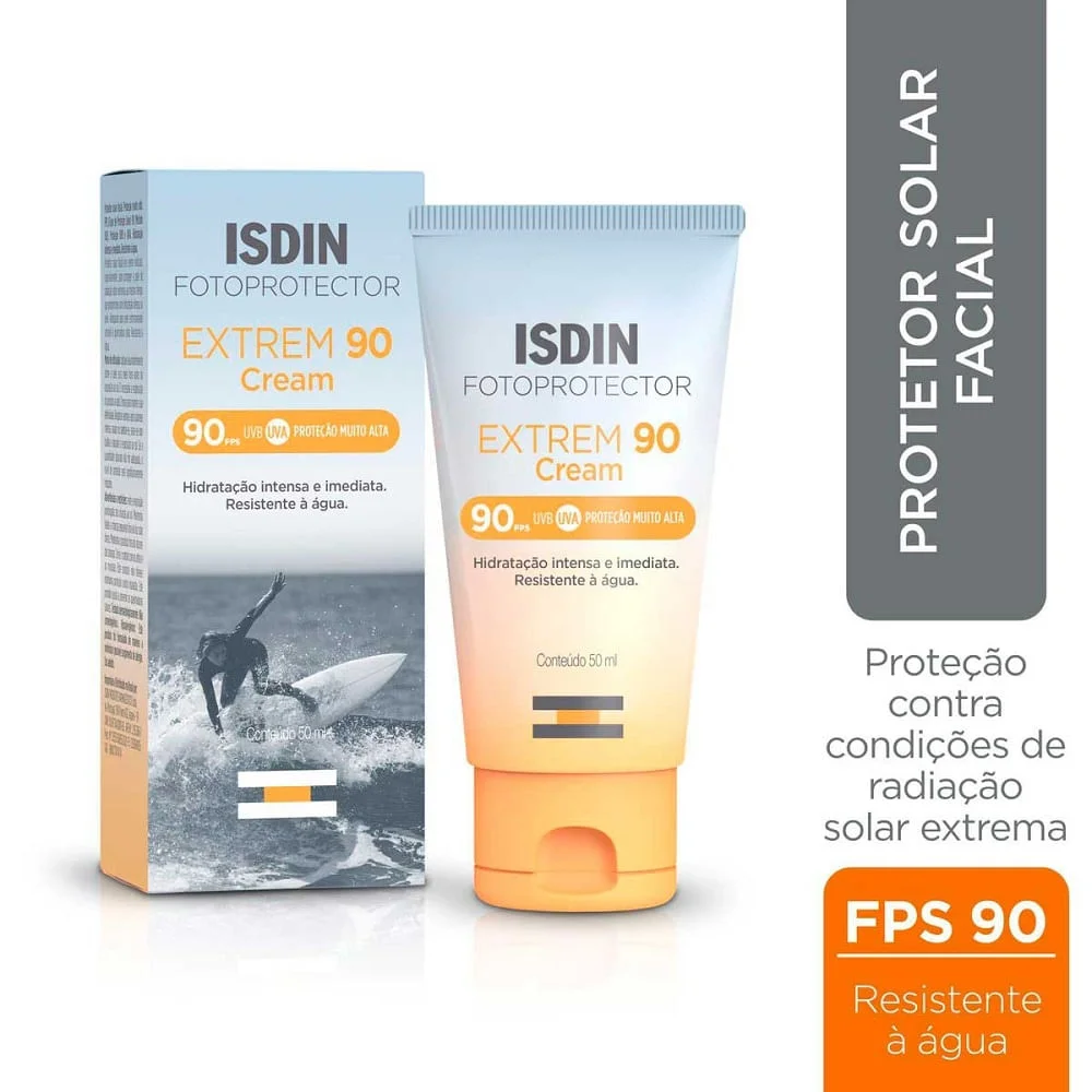 Protetor Solar Facial alta proteção ISDIN Extrem90 FPS90-50ml 50ml 2
