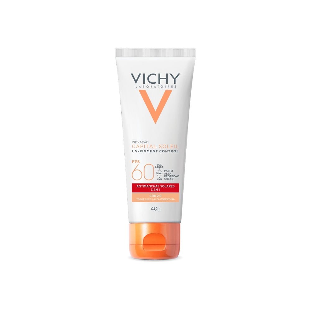 Protetor Solar Facial Vichy UV Pigment Control Com Cor 2.0 fps  60 40g