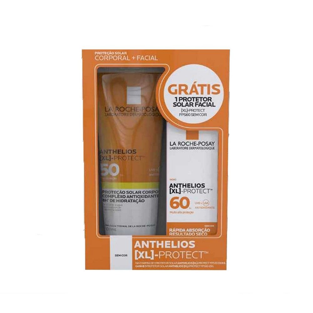 Protetor Solar Corporal Anthelios XL Protect fps 50 20 ml + Protetor Solar Facial fps 60 Sem Cor  25g - Kit