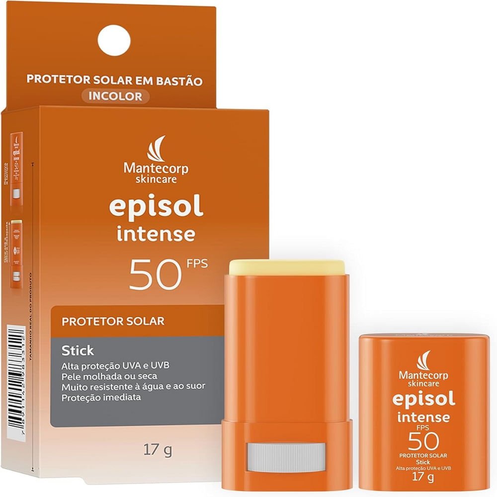 Protetor Solar Facial Stick Episol Intense Fps50 17g 17g 3