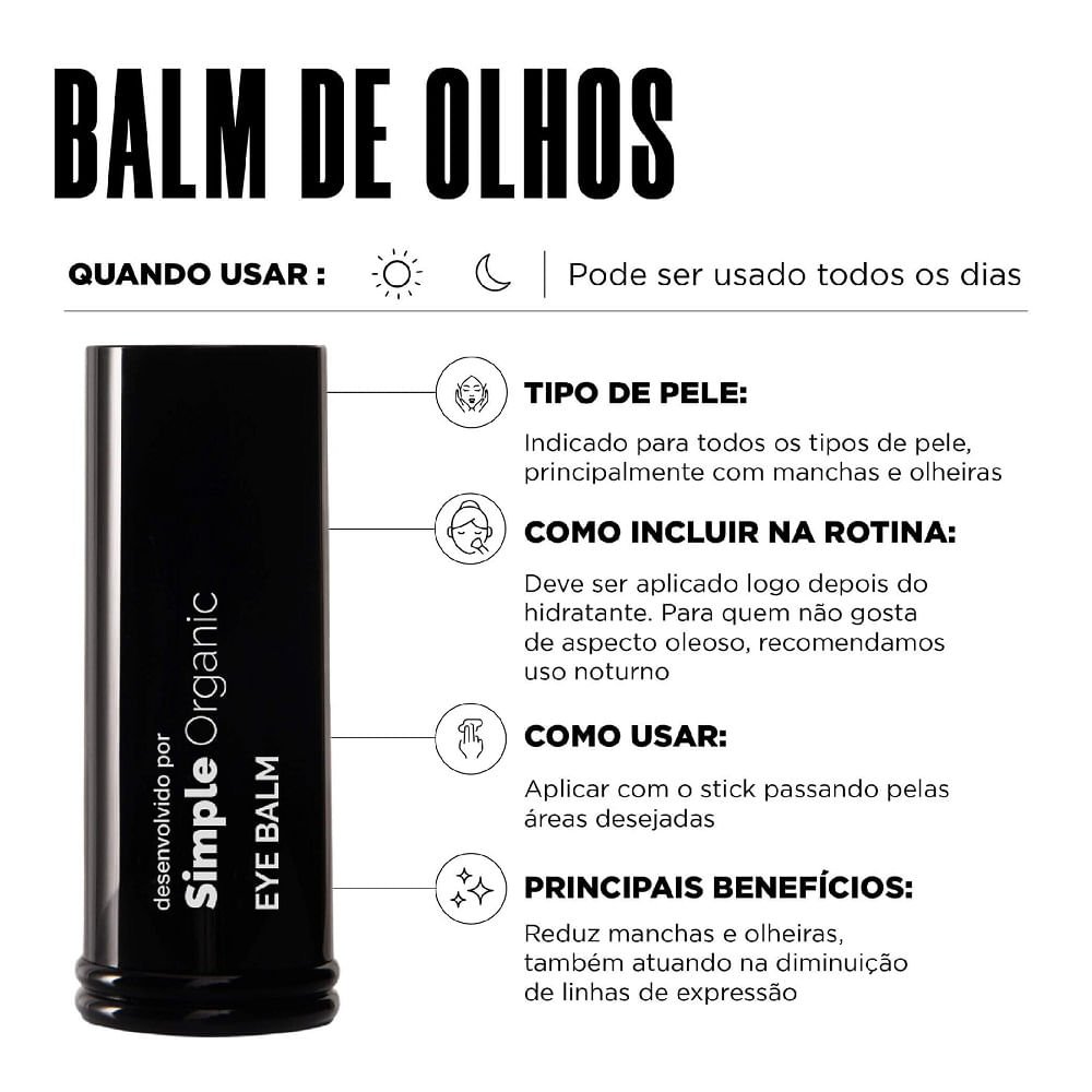 Balm Eye Simple Organic 12g 12g 3