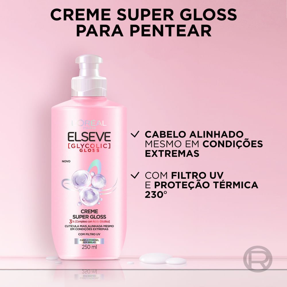 Creme de Pentear Elseve Glycolic Gloss 250ml 250ml 2