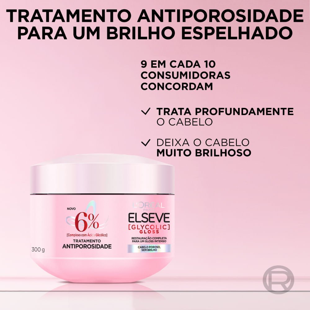Máscara Capilar de Tratamento Elseve Glycolic Gloss 300g 300g 2