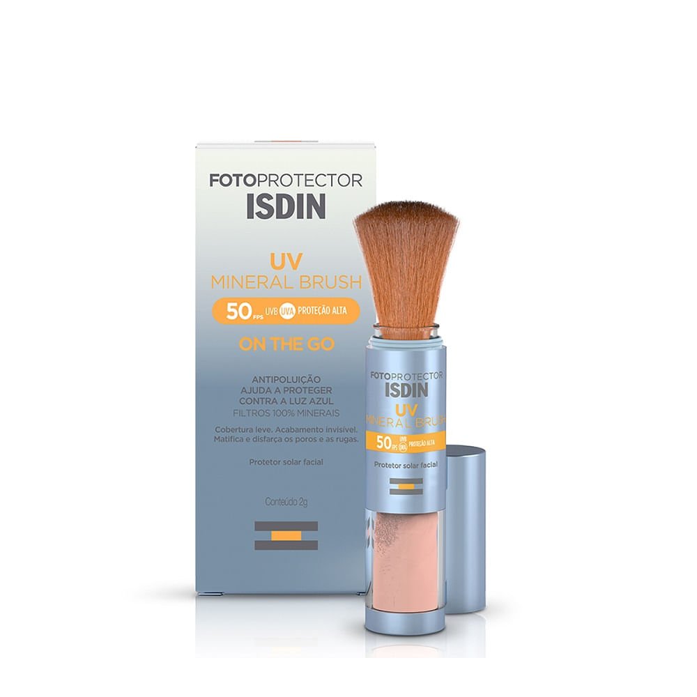 Protetor Solar em Pó sem cor ISDIN UV Brush Mineral FPS 50