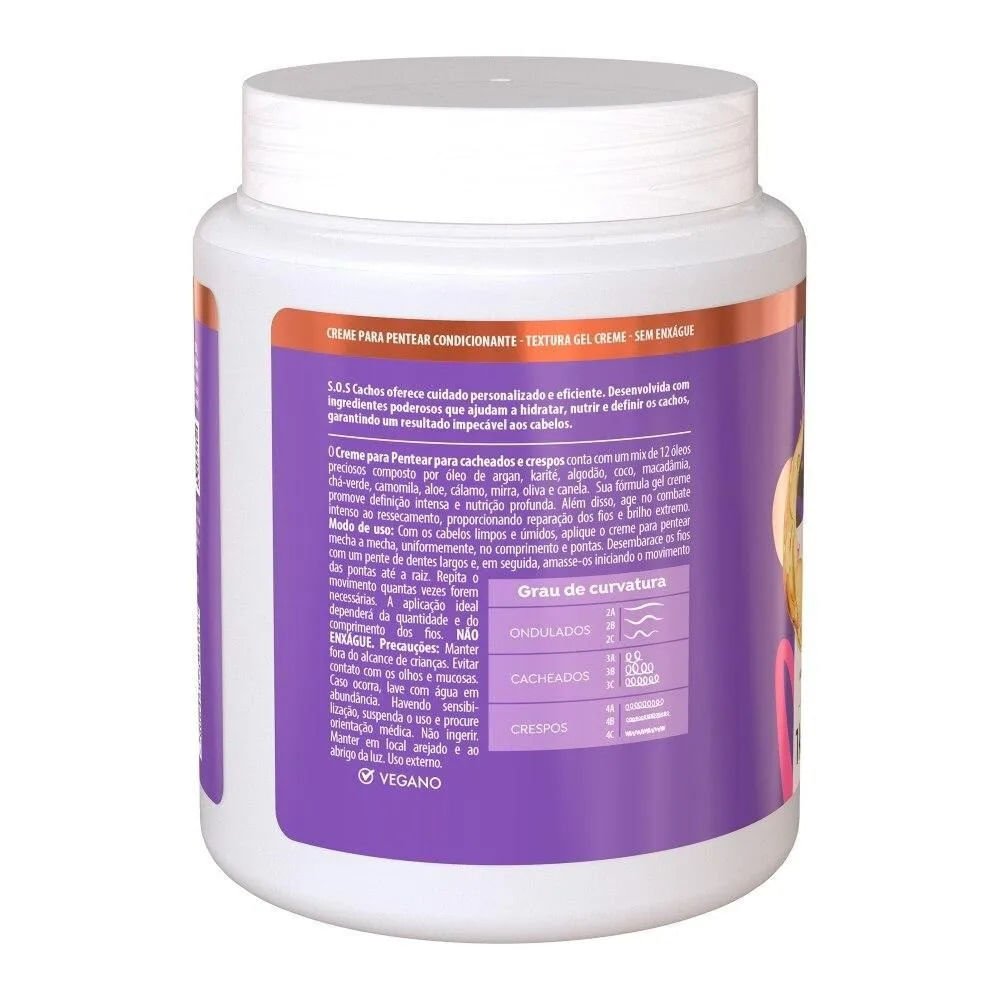 Creme Pentear Salon Line SOS Cachos Super Óleos 1kg 1kg 2
