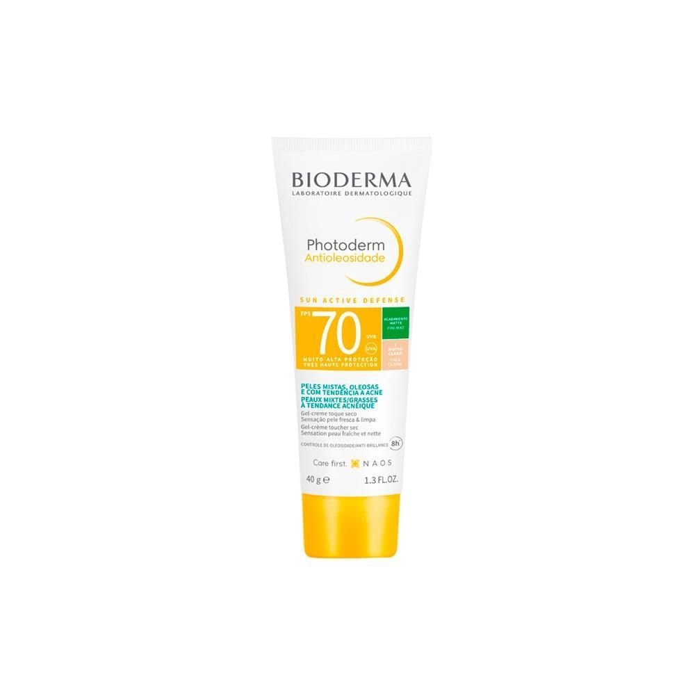 Protetor Solar Facial Bioderma Photoderm Antioleosidade Fps 70 Muito Claro 40g