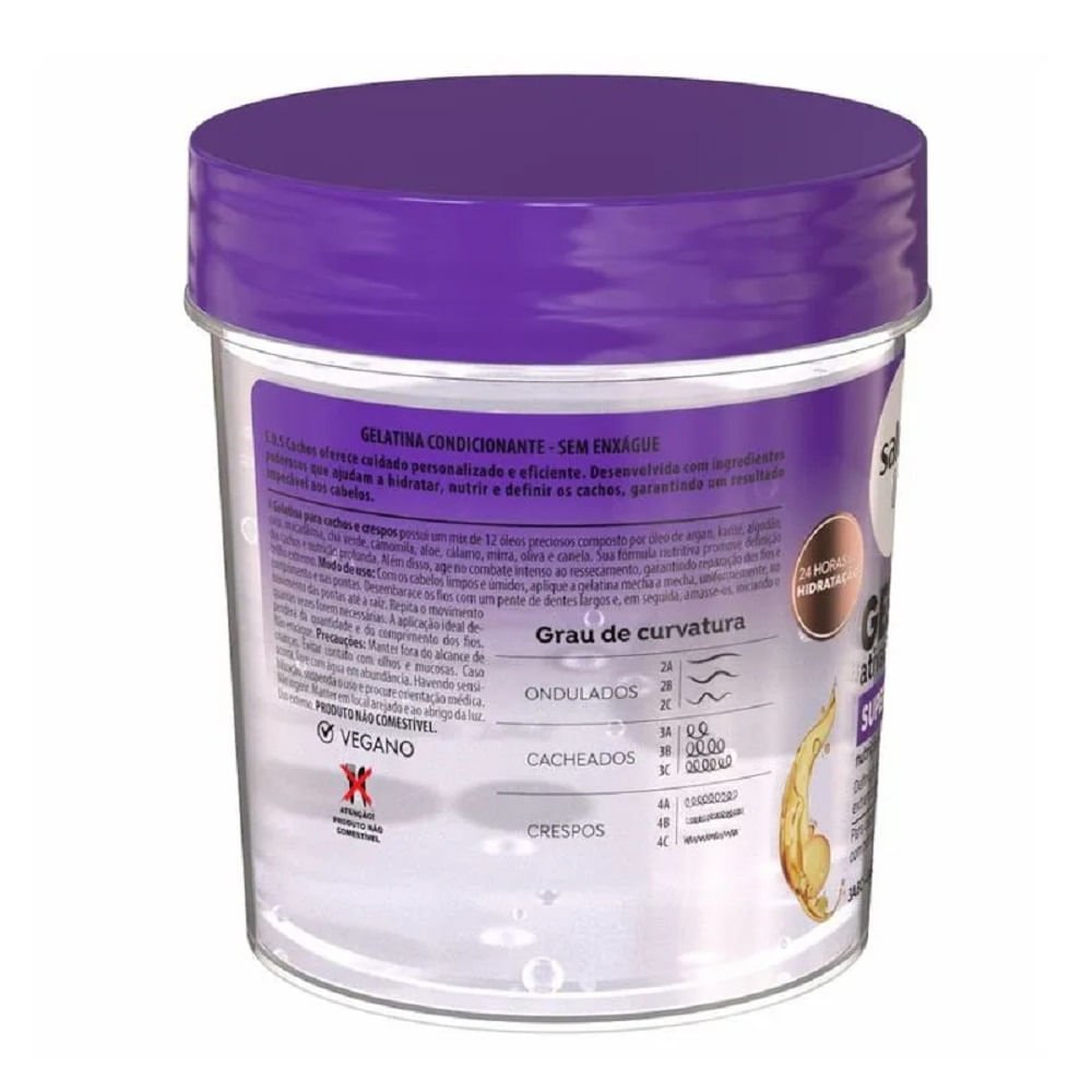 Gelatina Capilar Salon Line Ativadora de Cachos Super Óleos 400g 400g 2
