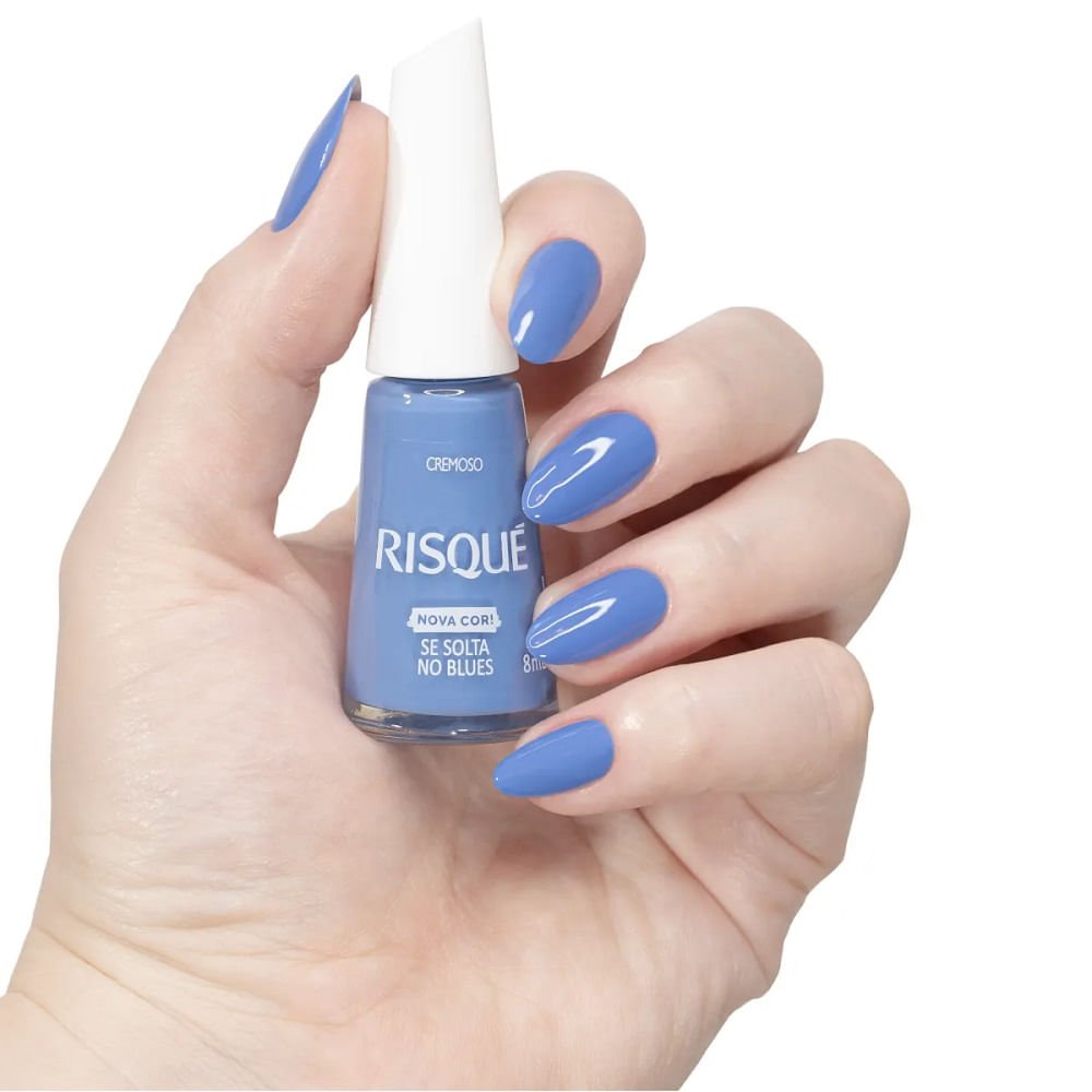 Esmalte Cremoso Risqué Se Solta no Blues 8ml Se Solta no Blues 2