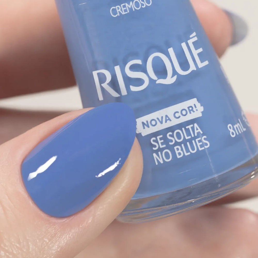 Esmalte Cremoso Risqué Se Solta no Blues 8ml Se Solta no Blues 3