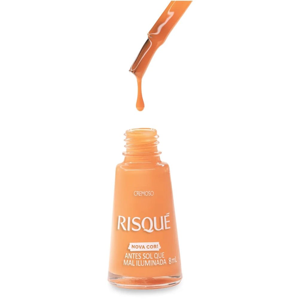 Esmalte Cremoso Risqué Antes Sol Que Mal Iluminada 8ml Antes Sol que Mal Iluminada 5
